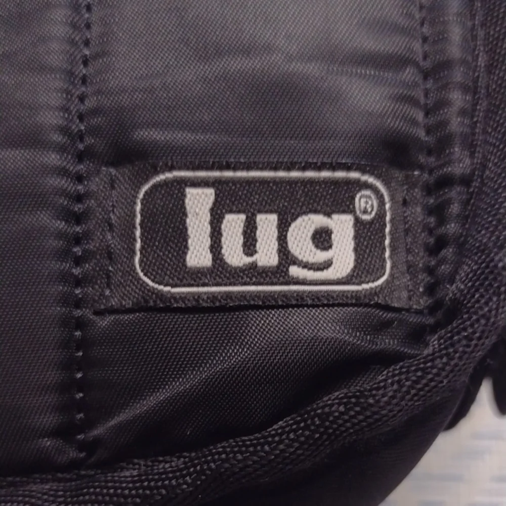 Lug Quilted Black Messenger Bag Crossbody